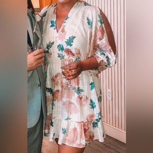 VICI cream floral dress